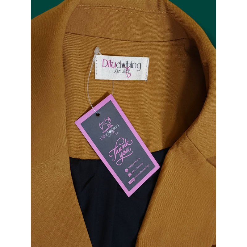 Áo vest & blazer vàng đất Diluclothing