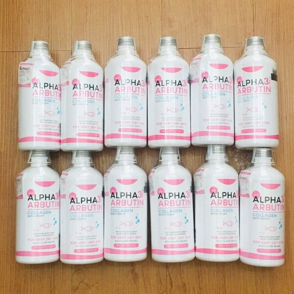 Sữa Tắm Trắng Da Alpha Arbutin 3+ Plus COLLAGEN Bath Cream 350ml, Thái Lan