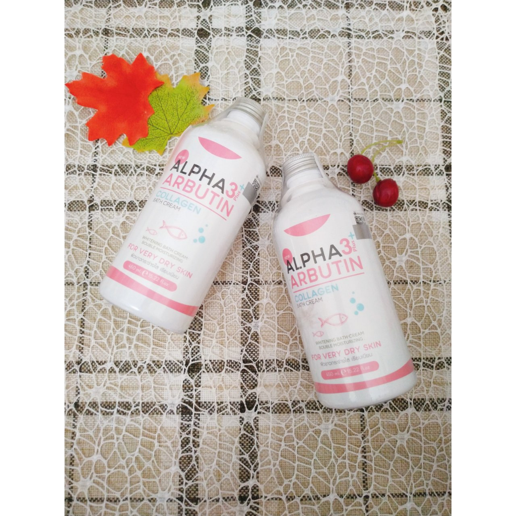 Sữa Tắm Trắng Da Alpha Arbutin 3+ Plus COLLAGEN Bath Cream 350ml, Thái Lan