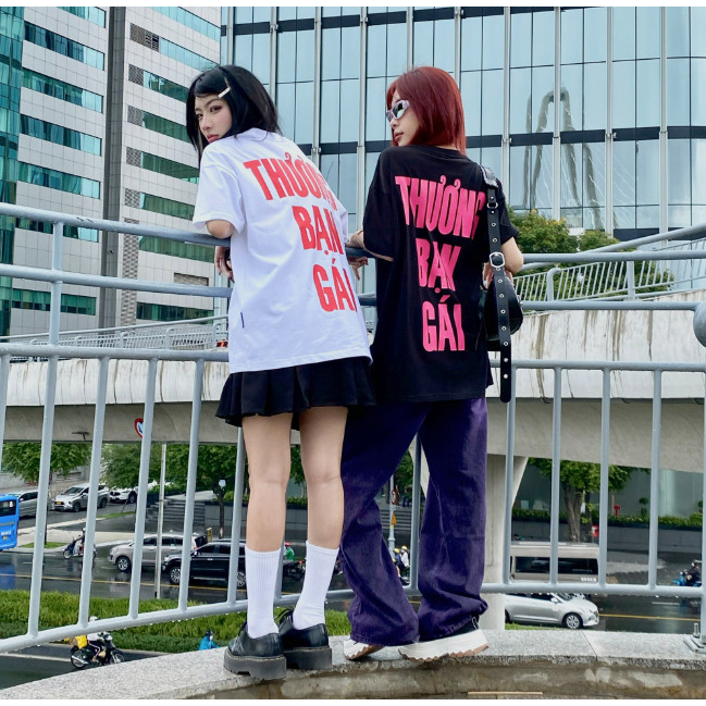 Áo Thun In Chữ Thương Bạn Gái / Trai Local Brand Unisex Nam Nữ Cotton Shop.Lucas