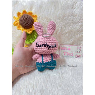 Móc khoá len thỏ mặc yếm Handmade 🐰🐰