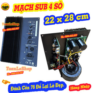 Mạch sub bass 40, bass 30 côn 76, mạch siêu trầm 4 sò kích thước 22x28cm- kéo sub bass 40, bass 30 côn 76 đổ lại