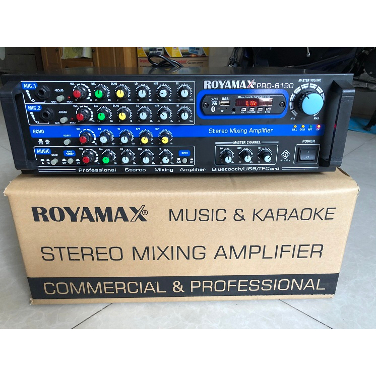 Amply Karaoke Hàng Chính Hãng Royamax MPX-6190 chạy 12 sò Bluetooth 5.0 Cs 800W