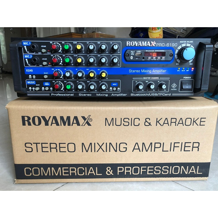 Amply Karaoke Hàng Chính Hãng Royamax MPX-6190 chạy 12 sò Bluetooth 5.0 Cs 800W