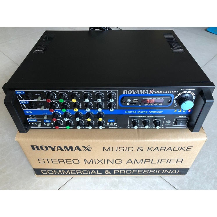 Amply Karaoke Hàng Chính Hãng Royamax MPX-6190 chạy 12 sò Bluetooth 5.0 Cs 800W