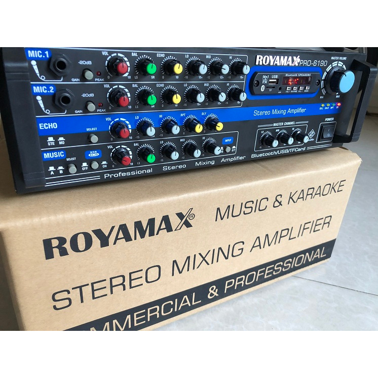Amply Karaoke Hàng Chính Hãng Royamax MPX-6190 chạy 12 sò Bluetooth 5.0 Cs 800W
