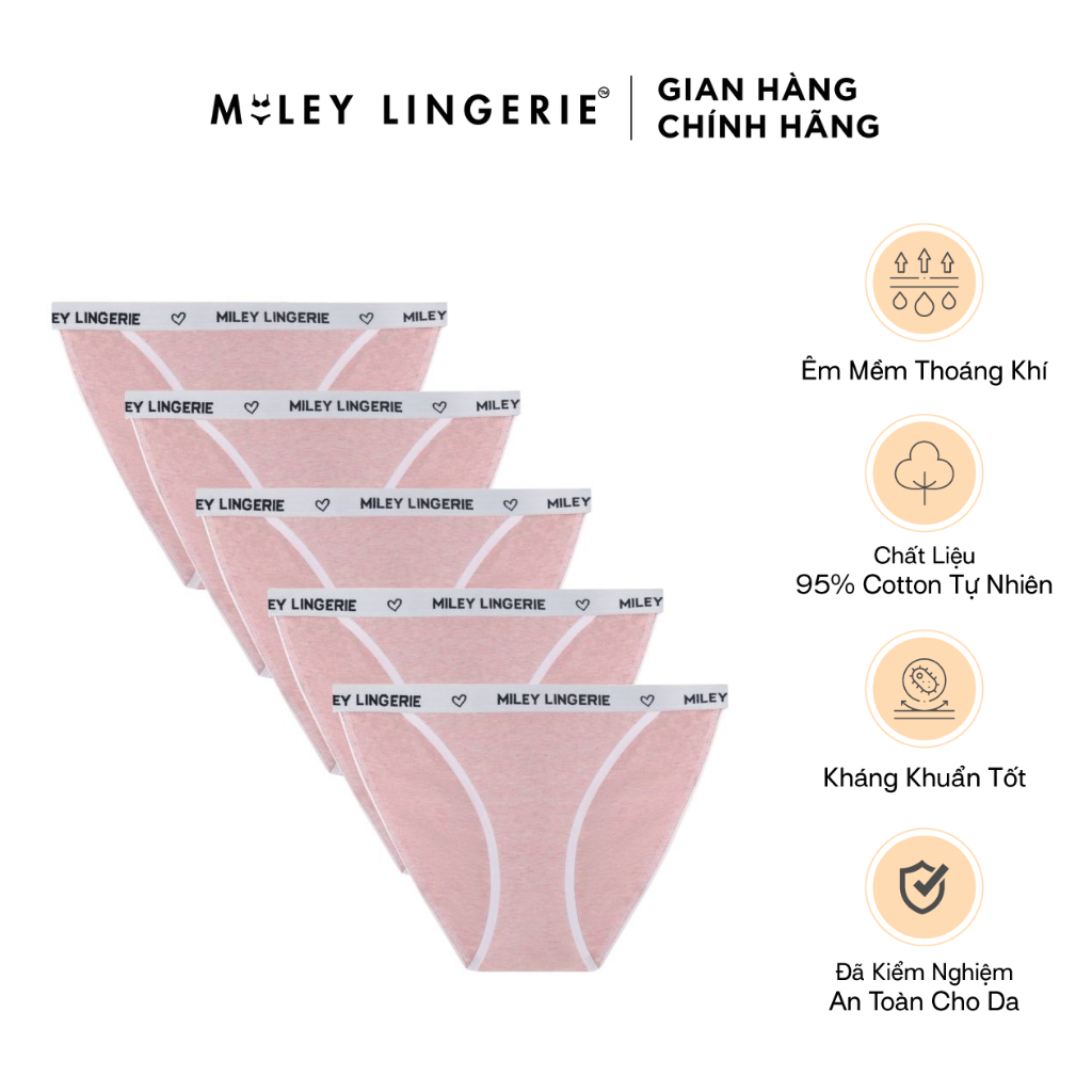 Combo 5 Quần Lót Melange High-Cut Sporty Chic Miley Lingerie FCS1214