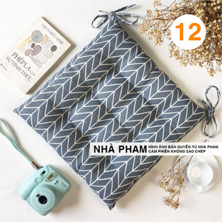 ĐỆM NGỒI BỆT HOA VĂN PATTERN HÌNH 12 (40,45,50CM)