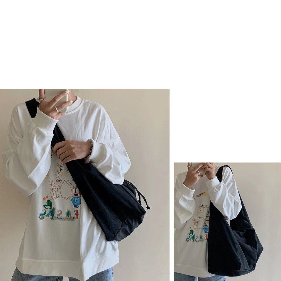 Túi đeo chéo bao tử dây rút vải dù chống thấm nước Sereinclothing.st2w dành cho nữ