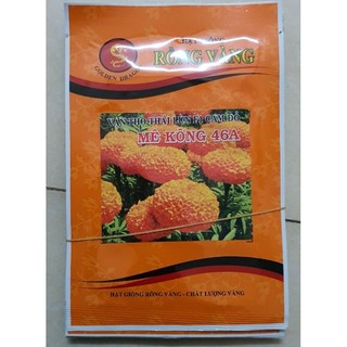 Hạt giống hoa vạn thọ Thái lùn cam đỏ Mekong 46A gói 1gr