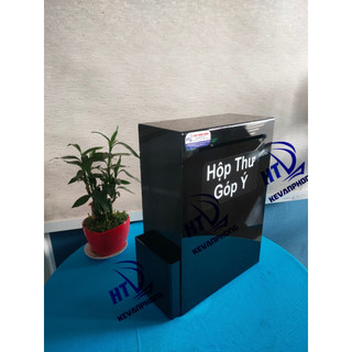 HỘP THƯ GÓP Ý 25x12x35cm - mica đen 3mm