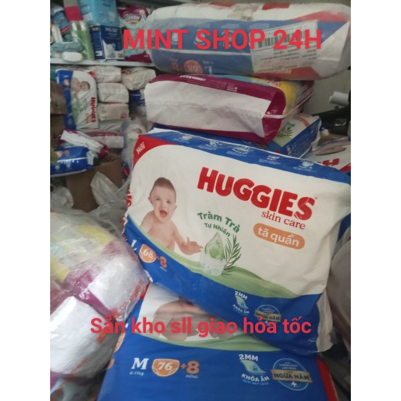 Tã quần Bỉm huggies skincare M42+6/M76+6/L68+6/xl60+8/xxl54+8/M106/L104/xl88/xxl80 mới