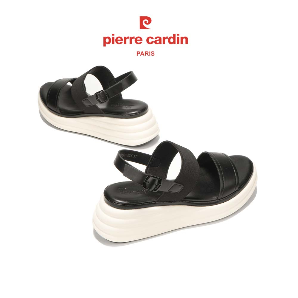 Sandal nữ Pierre Cardin, chất liệu da cao cấp, quai hậu thời trang, đế cao 7cm - 232