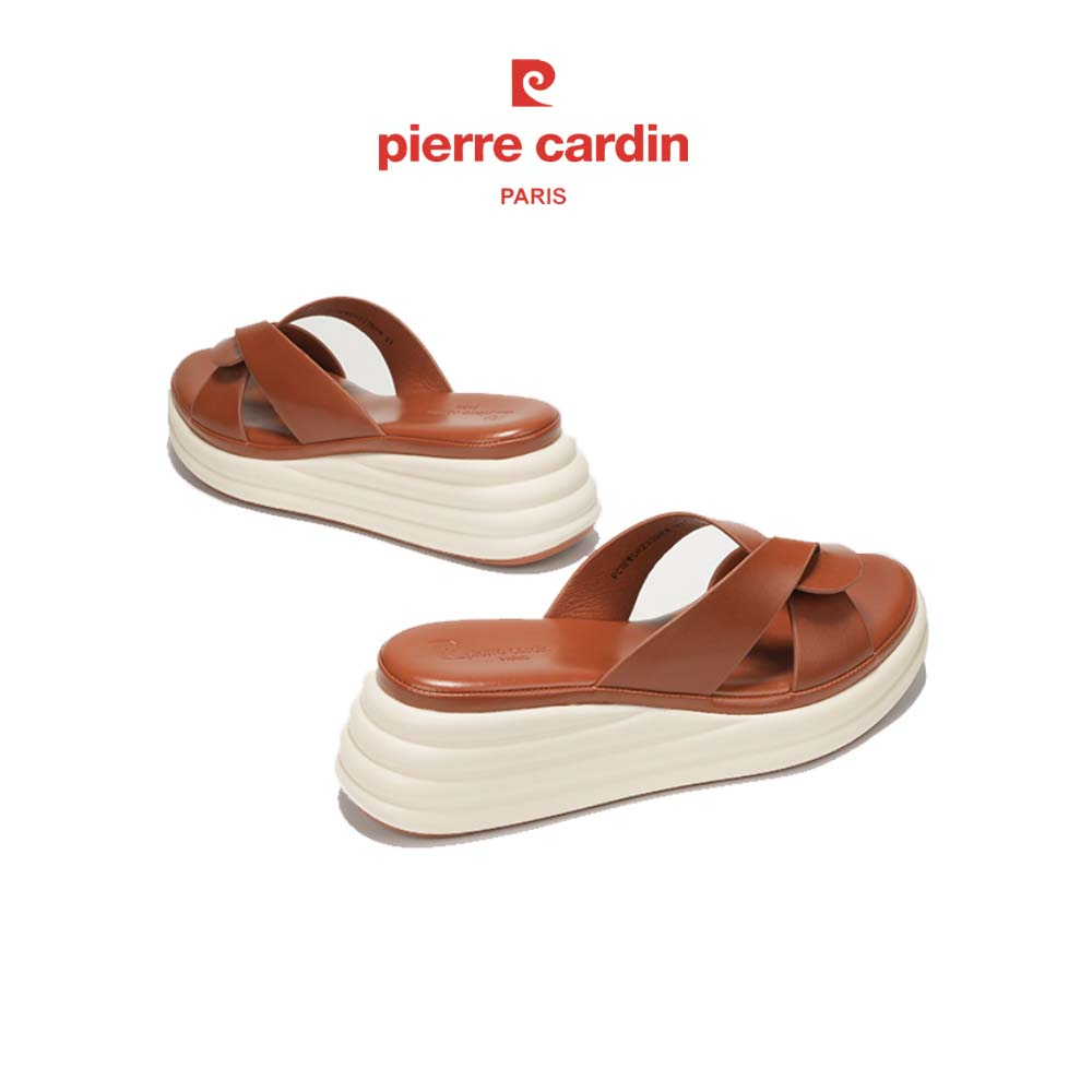 NEW] Sandal nữ cao cấp Pierre Cardin, thiết kế quai ngang, chất liệu mềm mại, đế cao 7cm 233
