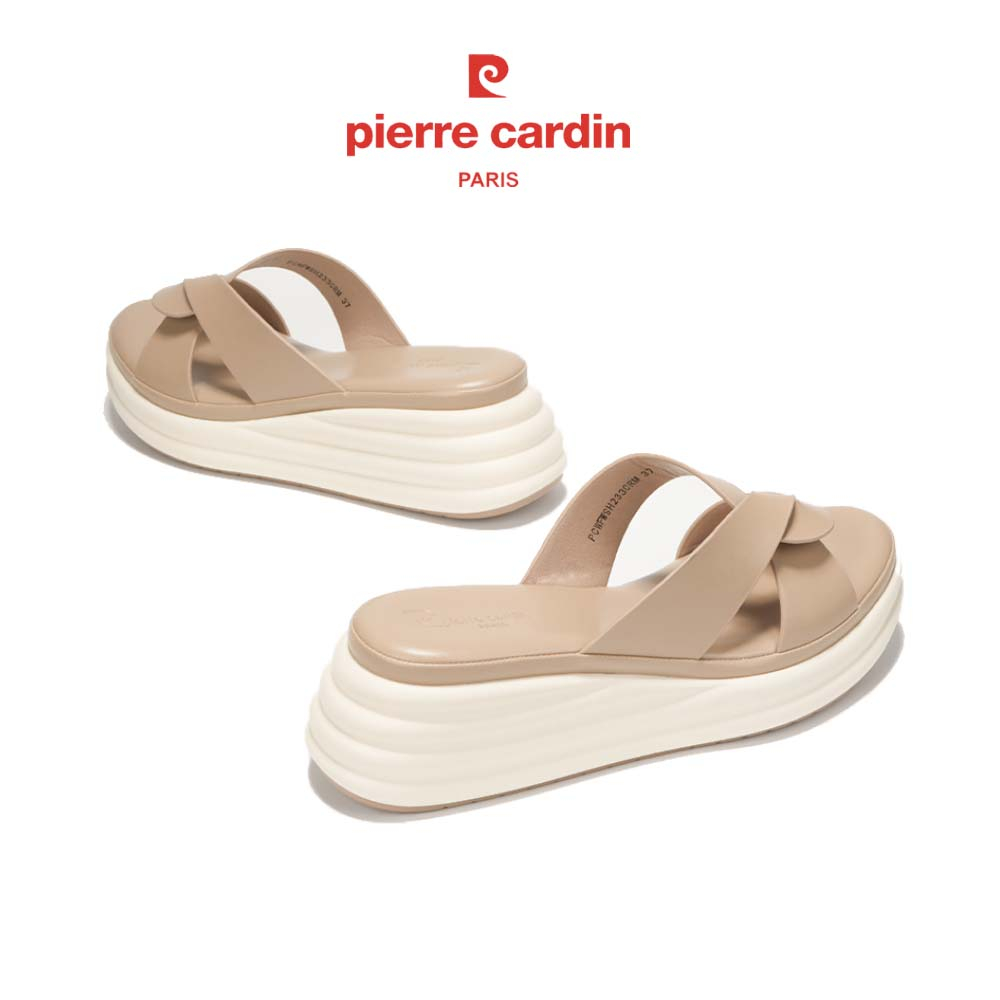 NEW] Sandal nữ cao cấp Pierre Cardin, thiết kế quai ngang, chất liệu mềm mại, đế cao 7cm 233