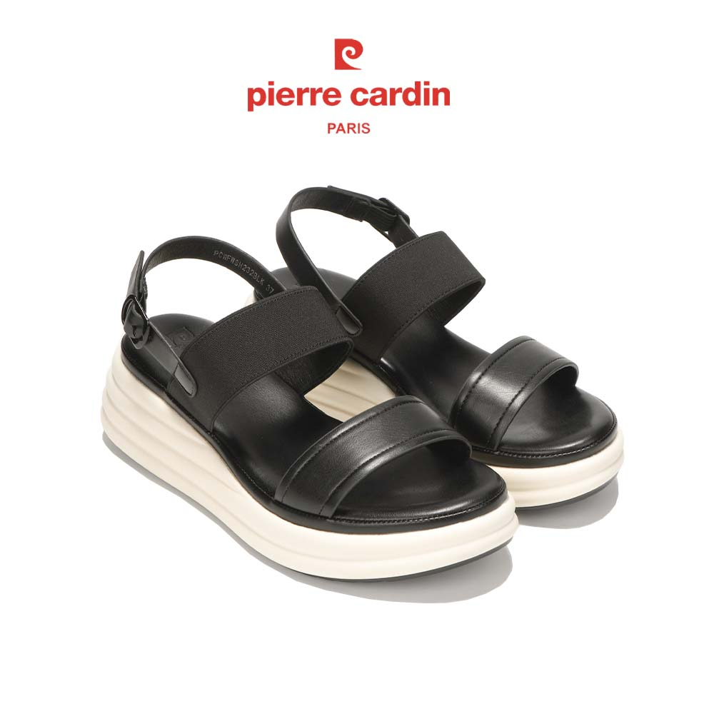 Sandal nữ Pierre Cardin, chất liệu da cao cấp, quai hậu thời trang, đế cao 7cm - 232