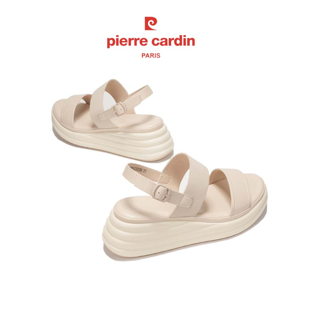 Sandal nữ Pierre Cardin, chất liệu da cao cấp, quai hậu thời trang, đế cao 7cm - 232