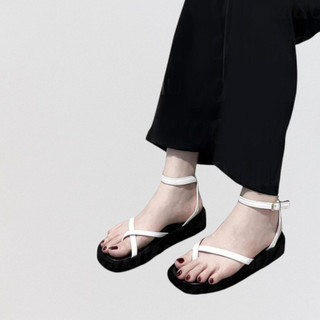 Xăng Đan nữ xỏ ngón dây đan đế bánh mì t 37