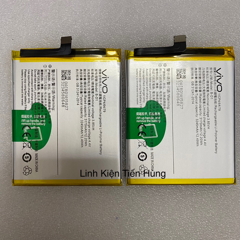 Pin Vivo X20 / 3170  3245mAH loại AA bao test lỗi 1 đổi 1