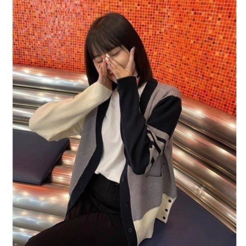 Áo Khoác Cardigan Thom Vải Len Cao Cấp Họa Tiết 4 Sọc Mẫu Hot 2023