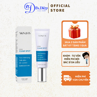 Lotion điều tiết bã nhờn giảm bít tắc lỗ chân lông SKINAVIS lotion clear spot 20ml