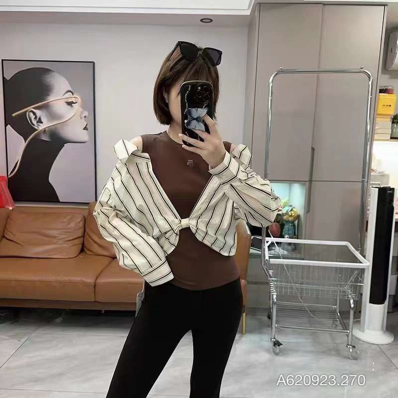 SET ÁO GILE BUỘC 1 BÊN KÈM ÁO SOMI TRẮNG