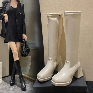 Boot nữ dưới gối big size 40 - 44 đế vuông 8cm