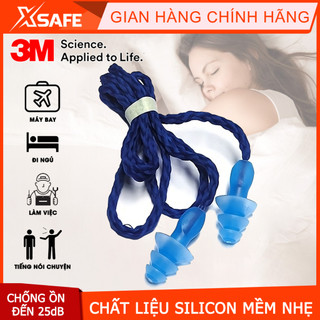 Nút tai chống ồn 3M 1290 - Bịt tai chống ồn lên đến 29Db, cách âm 3 tầng, có dây chống mất, dùng cho nghỉ ngơi, lao động