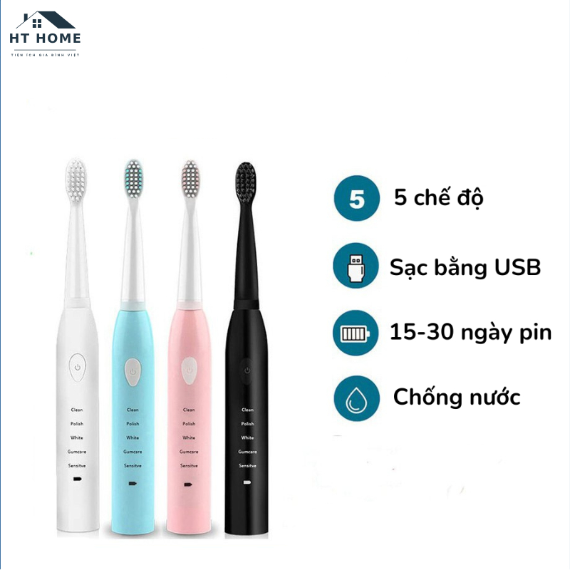 Máy Tăm Nước Oral Irrigator và Bàn Chải Điện 5 Chế Độ Combo Tăm Nước Cầm Tay Và Bàn Chải Đánh Răng Tự Động