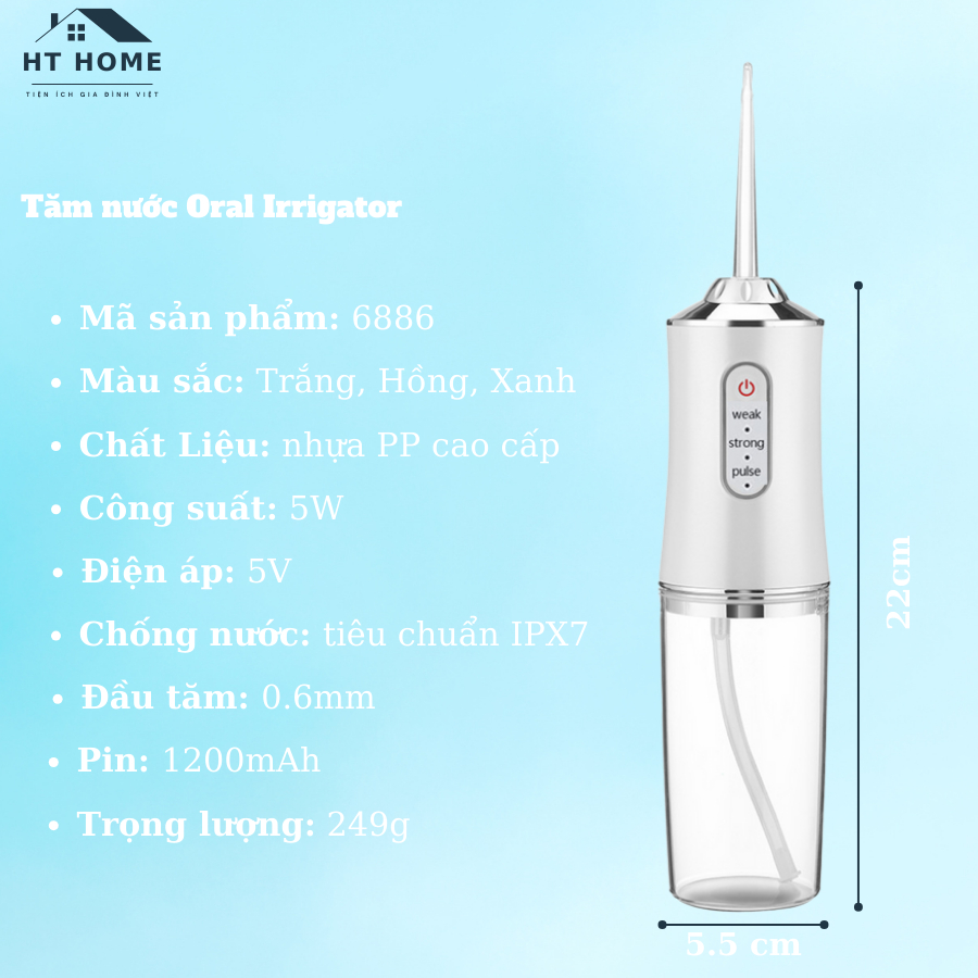 Máy Tăm Nước Oral Irrigator và Bàn Chải Điện 5 Chế Độ Combo Tăm Nước Cầm Tay Và Bàn Chải Đánh Răng Tự Động