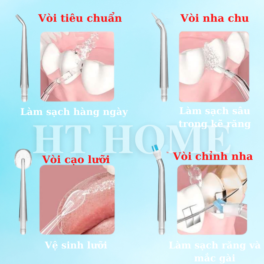 Máy Tăm Nước Oral Irrigator và Bàn Chải Điện 5 Chế Độ Combo Tăm Nước Cầm Tay Và Bàn Chải Đánh Răng Tự Động