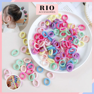 Túi 50-100 Dây Thun Cột Tóc/Buộc Tóc Cao Su Mềm Co Giãn Nhiều Màu Sắc Chất Lượng Cao Cho Bé TCT