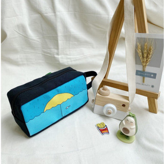 [Hình chụp thật] Bóp Viết Vải Canvas Con Cá Mini