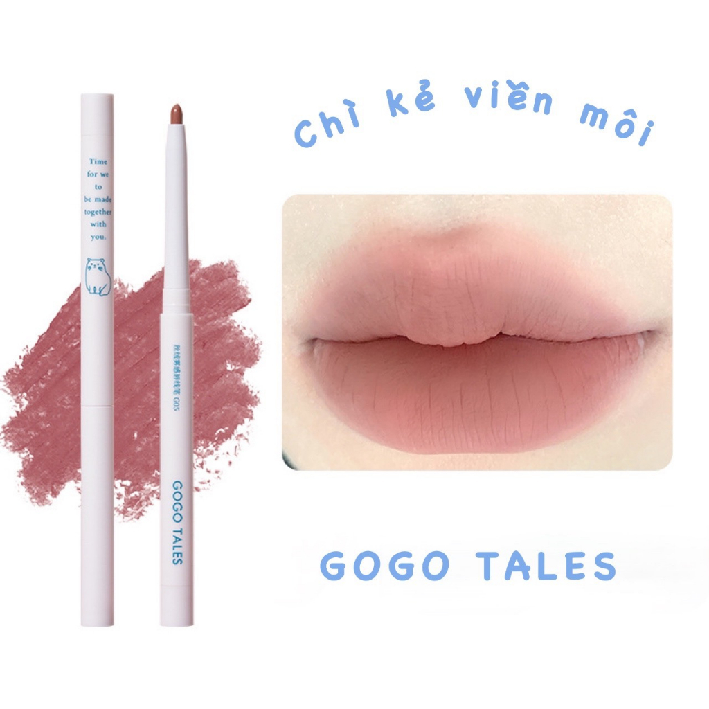 Bút Chì kẻ Viền môi GOGO TALES viền môi 3D hack môi Velvet Fog Lipliner GT531 GOGO152 Lâu Trôi