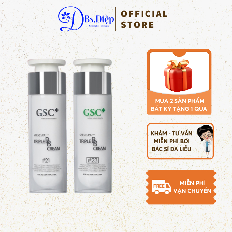 Kem Nền Chống Nắng GSC Triple BB Cream 50ml