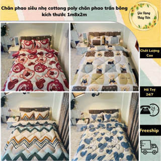 Chăn phao siêu nhẹ cottong poly chăn phao trần bông kích thước 1m8x2m