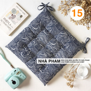 ĐỆM NGỒI BỆT HOA VĂN PATTERN HÌNH 15 (40,45,50CM)