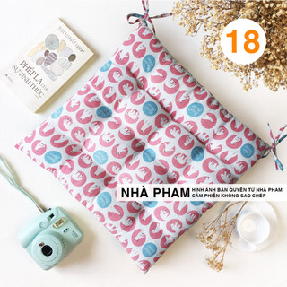 ĐỆM NGỒI BỆT HOA VĂN PATTERN HÌNH 18 (40,45,50CM)