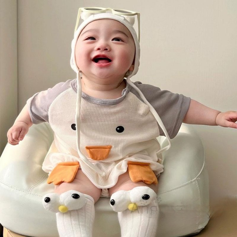 Body cho Bé trai, bé gái hoạ tiết vịt con siêu đáng yêu chất tăm mềm mịn 5-15kg