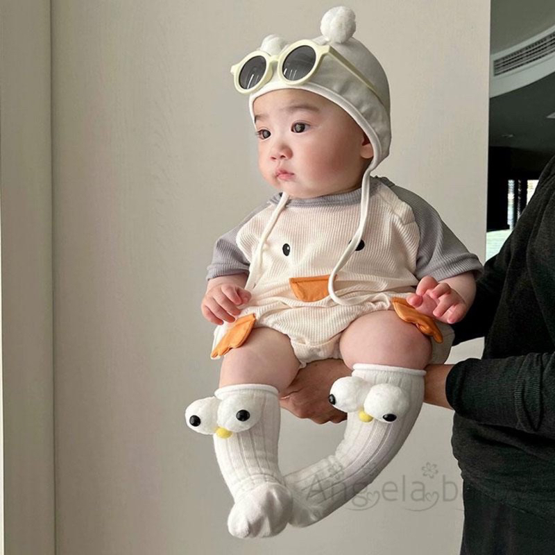 Body cho Bé trai, bé gái hoạ tiết vịt con siêu đáng yêu chất tăm mềm mịn 5-15kg