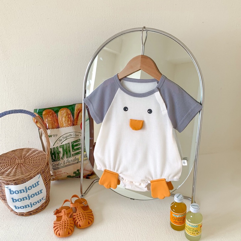 Body cho Bé trai, bé gái hoạ tiết vịt con siêu đáng yêu chất tăm mềm mịn 5-15kg