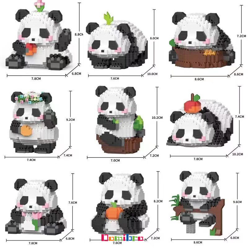 Bộ đồ chơi lắp ráp Mô Hình Gấu Trúc Dễ Thương , huahua Gấu Trúc đáng yêu