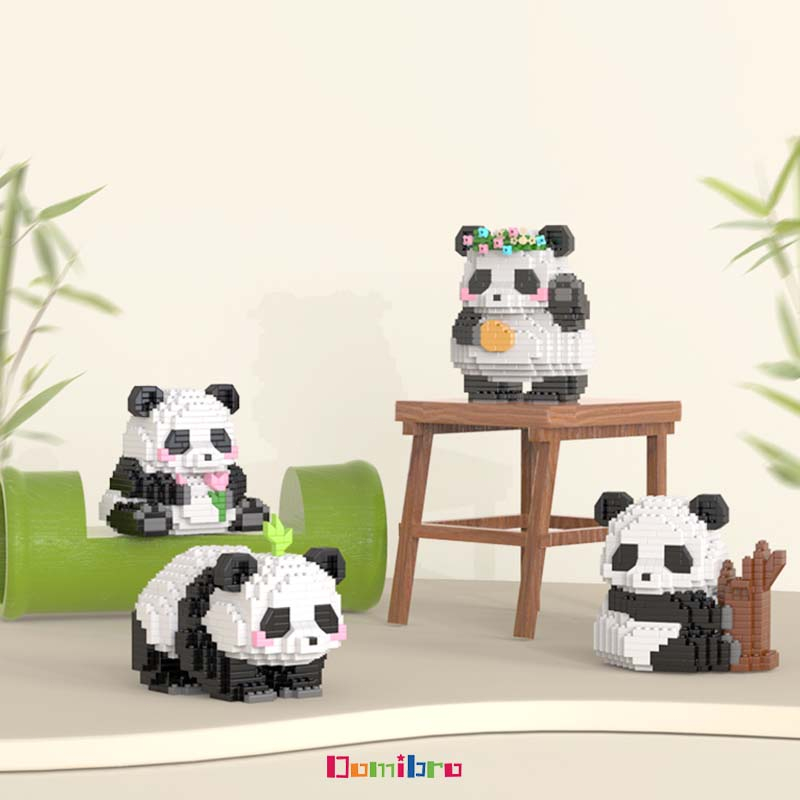 Bộ đồ chơi lắp ráp Mô Hình Gấu Trúc Dễ Thương , huahua Gấu Trúc đáng yêu