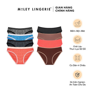 Combo 4 Quần Lót Cotton Flexi  + Combo 4 Quần Lót Thun Lạnh Sớ Gỗ Miley Lingerie FWS-BCS40( giao màu ngẫu nhiên)
