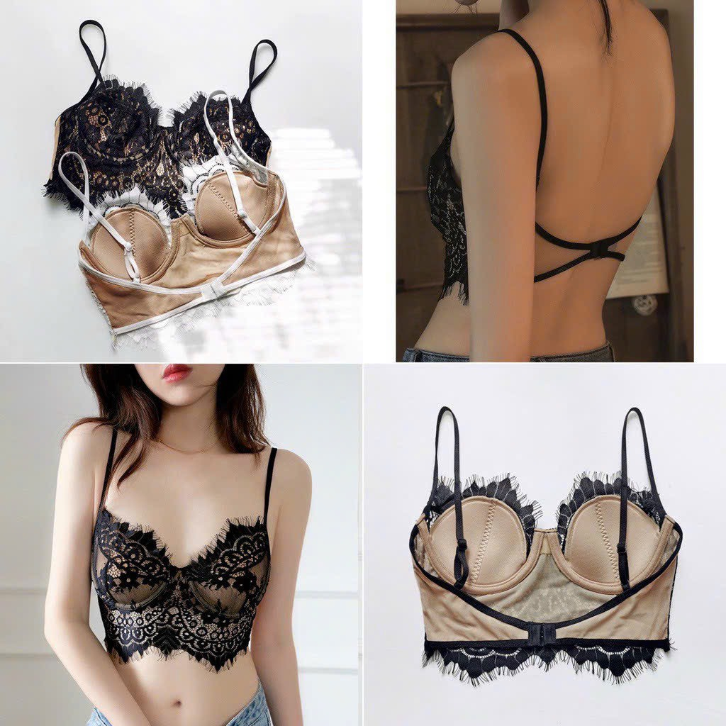 Áo bra corset bralette ren mềm nâng ngực có gọng mút sexy sang chảnh