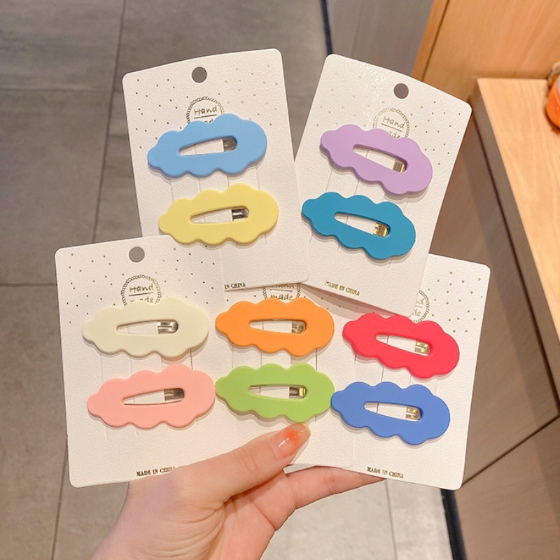 Set 4 Kẹp tóc Đám mây nhiều màu siêu xinh