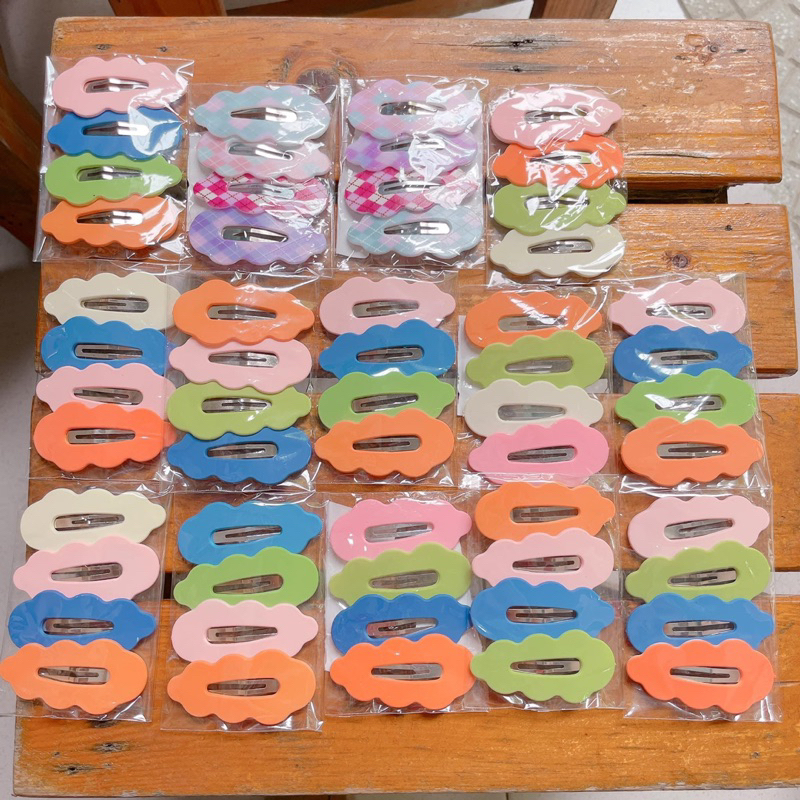 Set 4 Kẹp tóc Đám mây nhiều màu siêu xinh