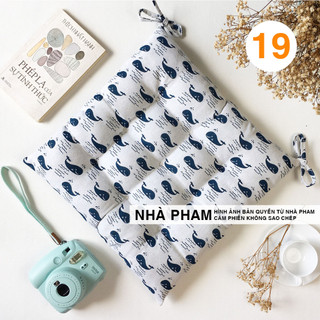 ĐỆM NGỒI BỆT HOA VĂN PATTERN HÌNH 19 (40,45,50CM)