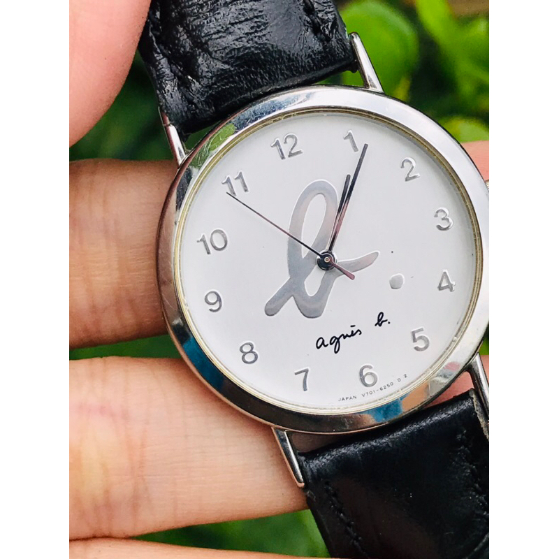 Đồng hồ nam si nhật aguis h mặt 33mm dây da số học trò