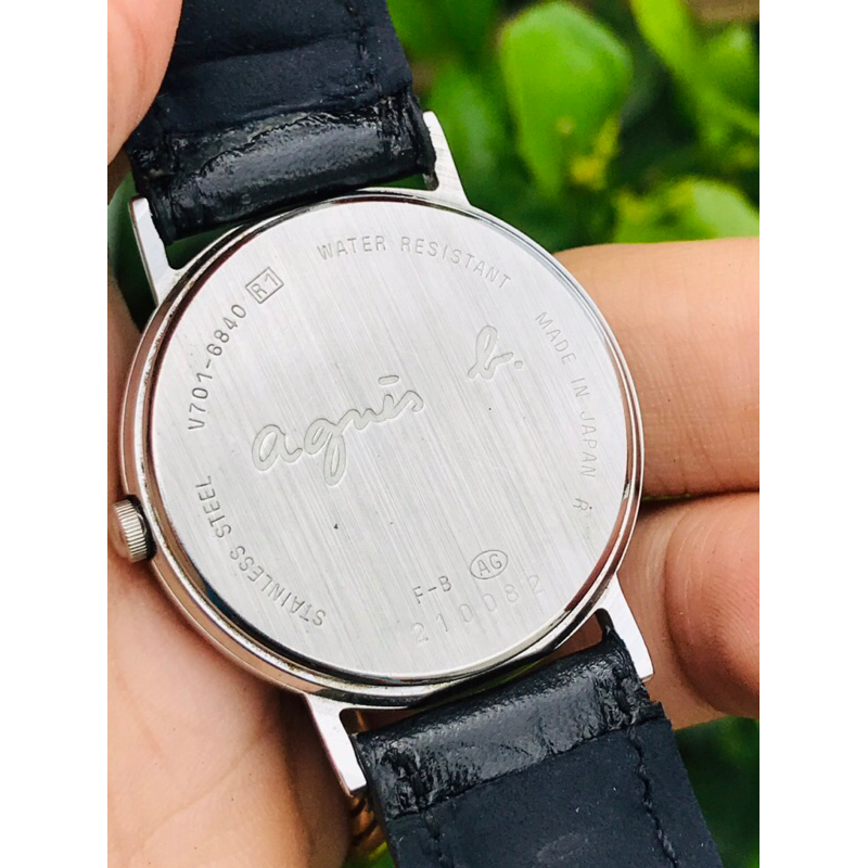 Đồng hồ nam si nhật aguis h mặt 33mm dây da số học trò